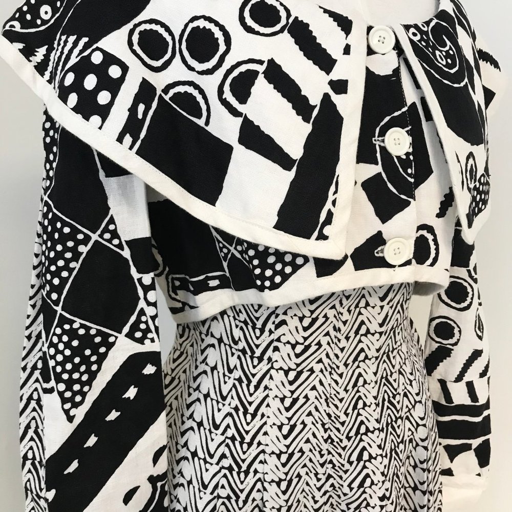 Vintage 90s 6 Linen Art Print Hip Hop 2 Piece Set - Picture 14 of 16